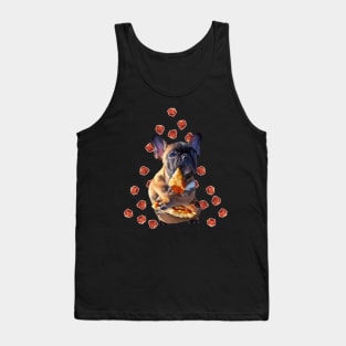 French Bulldog Dog Dogs Eating Pizza, Funny Cute Tank Top